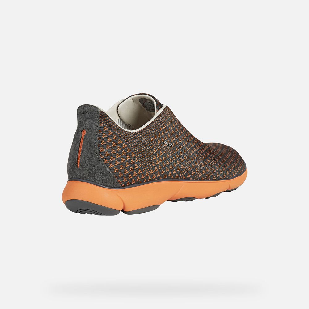 Geox Sneakers Dark Grey/Orange Nebula - Geox Mens Shoes - FUOQVJ139